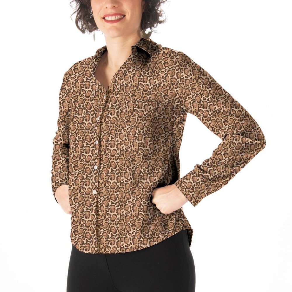 Betabrand Ruth Bader Ginsburg “Leopard” Blouse